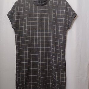 ZARA TRAFALUC COLLECTION WINDOWPANE PLAID MINI DRESS